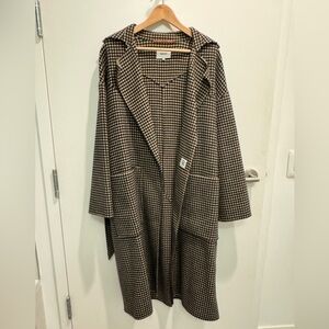 Nanushka Alamo Houndstooth Wool Coat